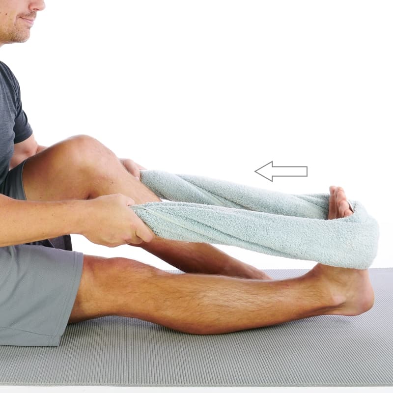 Calf Stretch With Towel - Gastrocnemius