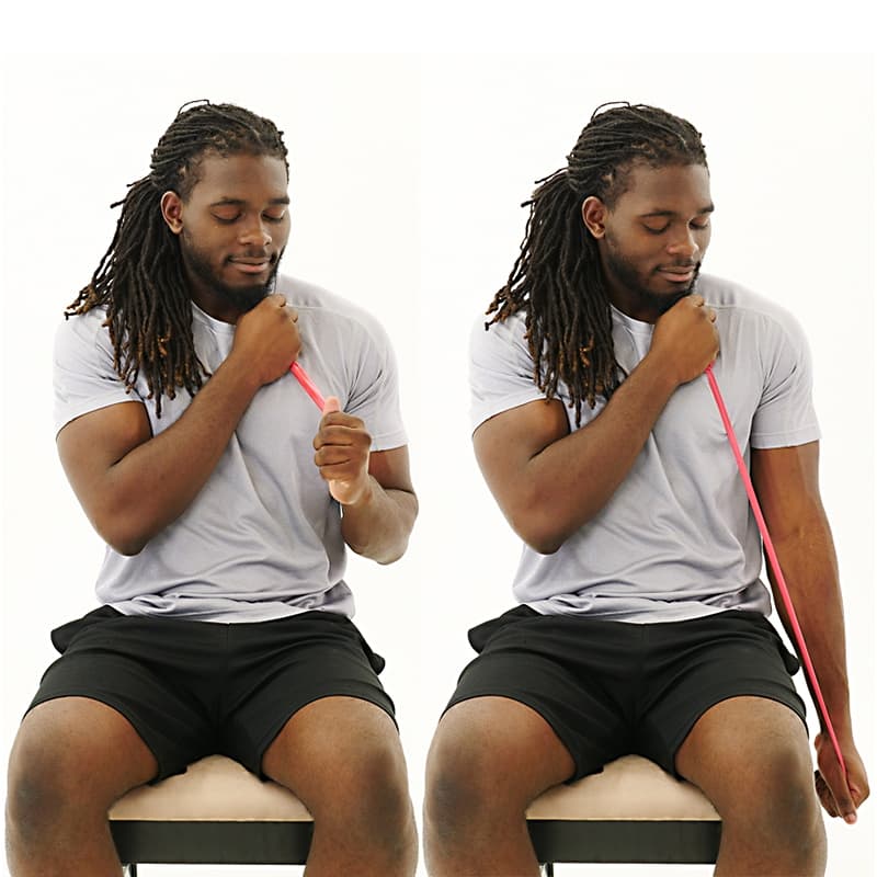 Elastic Band Triceps Extension - Self Fixation