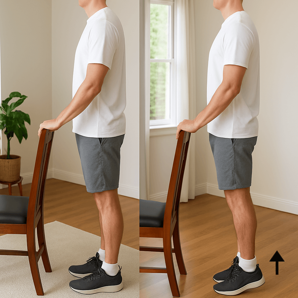 Double Leg Heel Raises With Support - Calf Raises