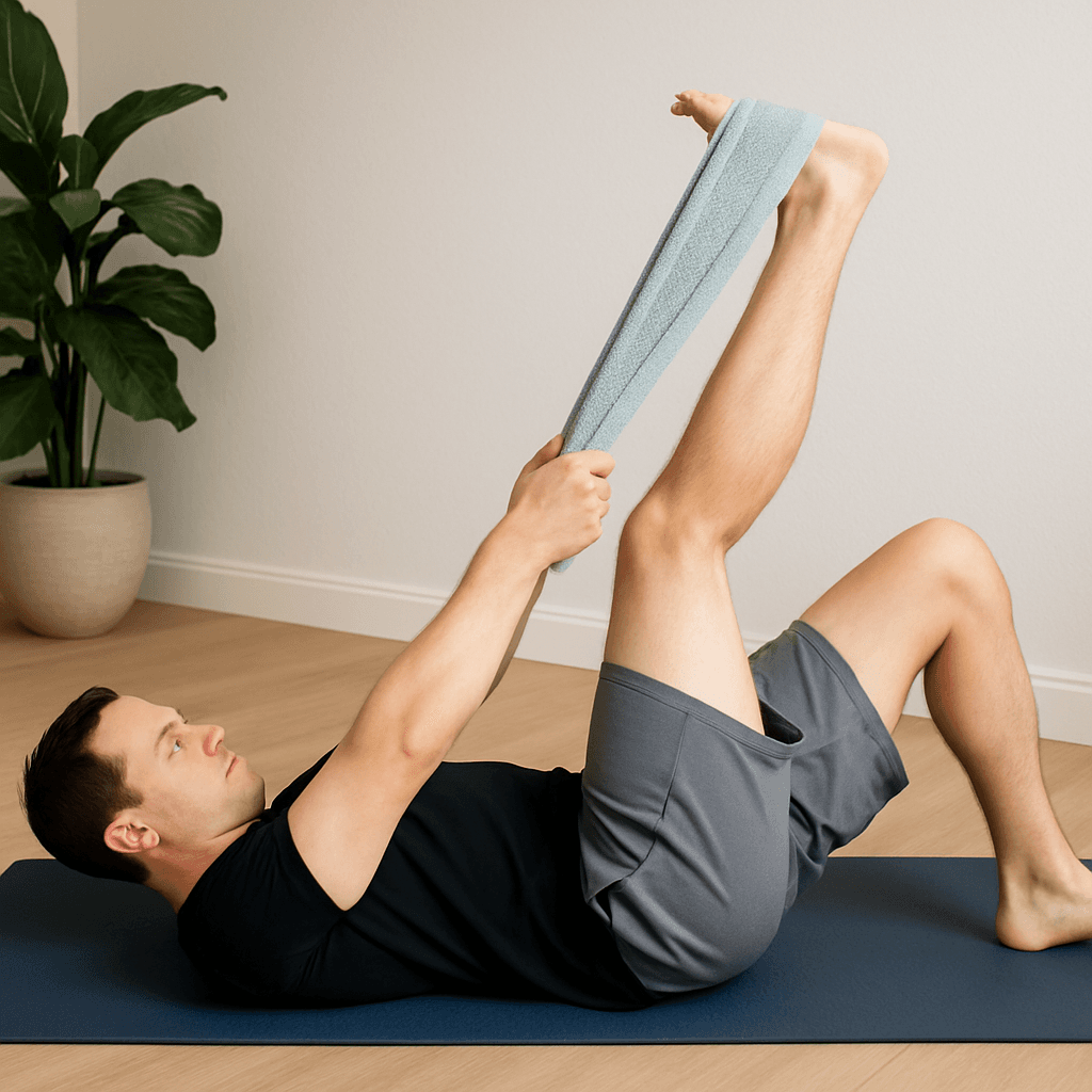 Hamstring Stretch With Towel