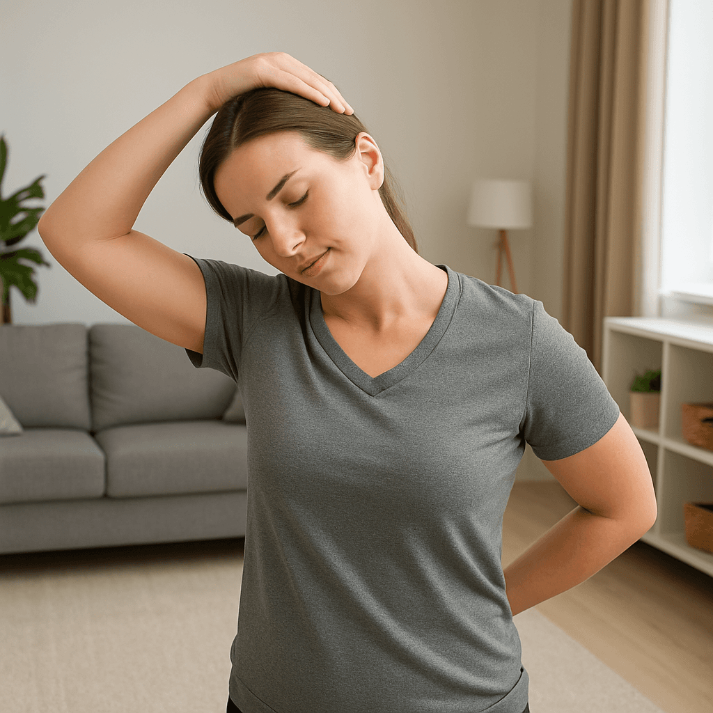 Levator Scapulae Stretch - Hand Behind Back And Top Of Head