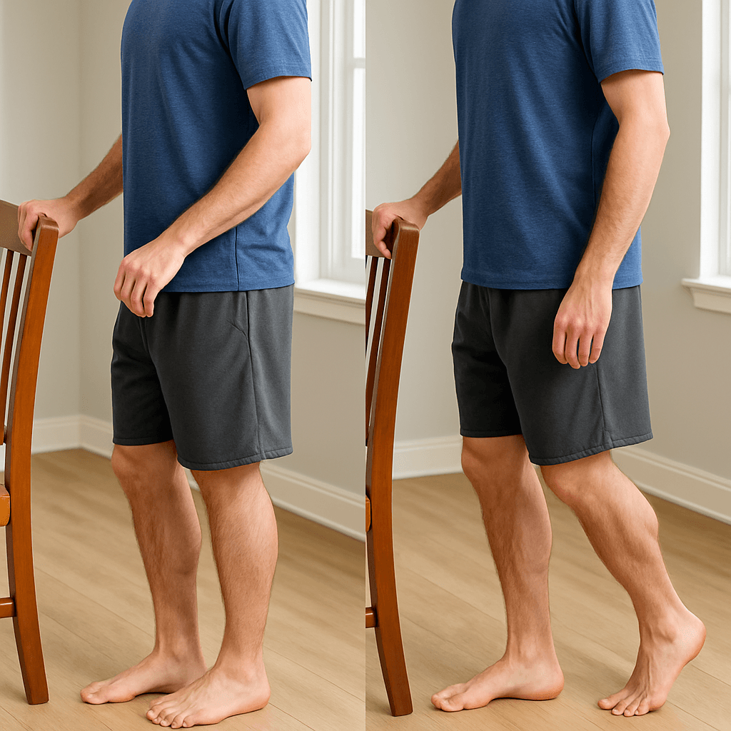 Single Leg Heel Raises With Support - Calf Raises - Single Leg