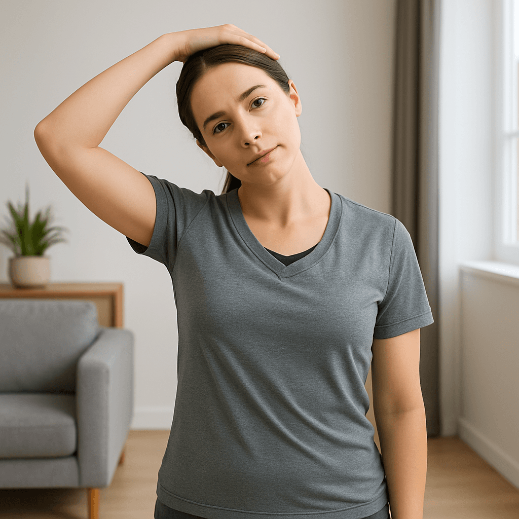 Upper Trap Stretch - Hand On Head