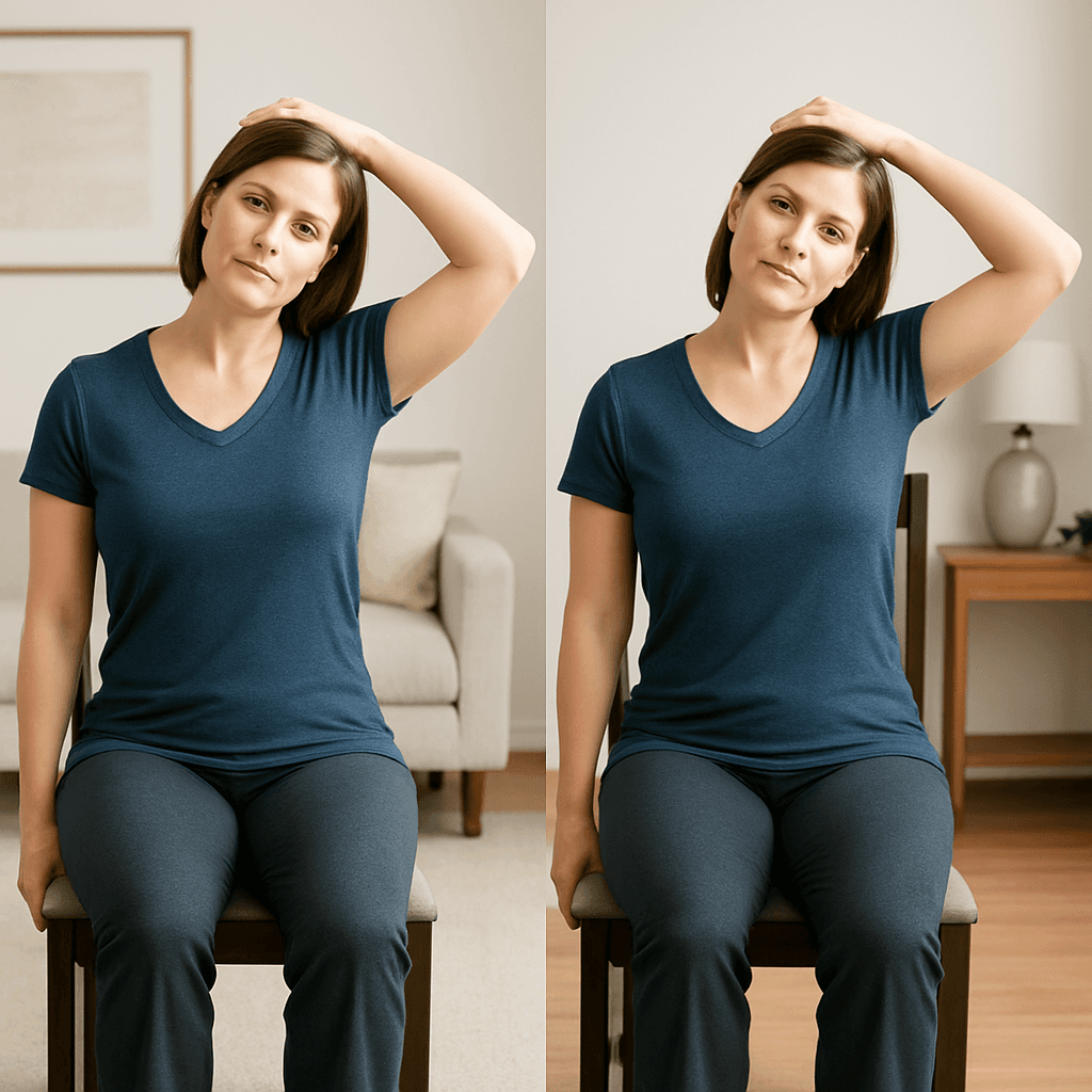 Upper Trap Stretch - Holding Chair And Head