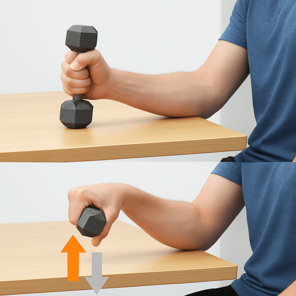Wrist Extension Curls - Table
