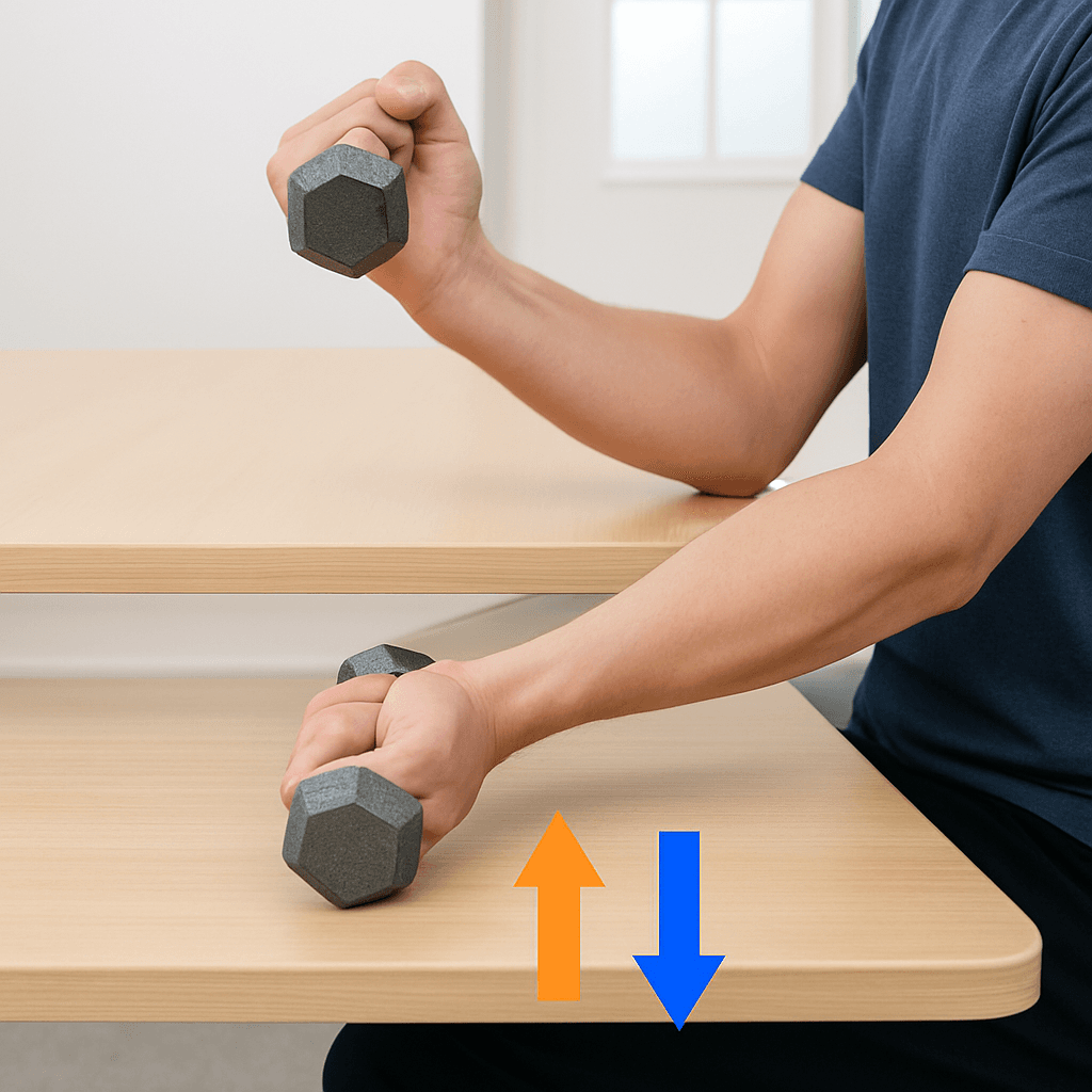 Wrist Flexion Curls - Table