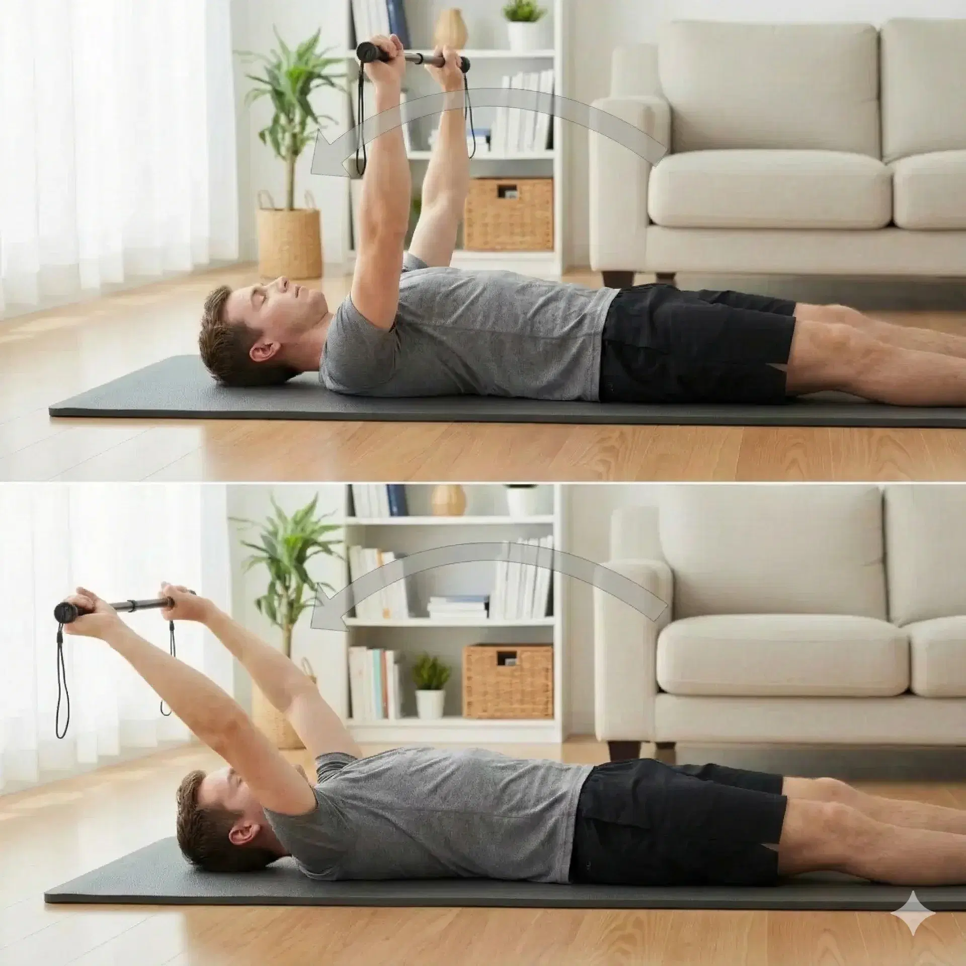 Shoulder Flexion Aarom - Supine - Cane